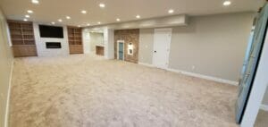 basement finishing with built-ins