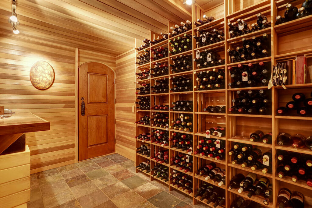 wine cellar in basement
